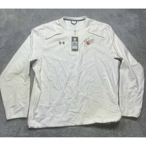 Under Armour Pullover Men's XL White Ultimate Utility Baseball Windshirt 7Up NEW